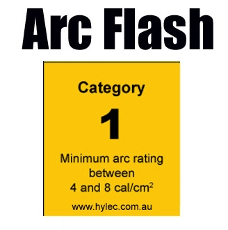 Arc Flash HRC 1 Category  Minimum PPE rating of 4 cal