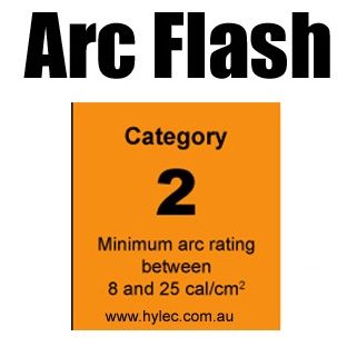 Arc Flash HRC 2 Category  Minimum PPE rating of 8 cal