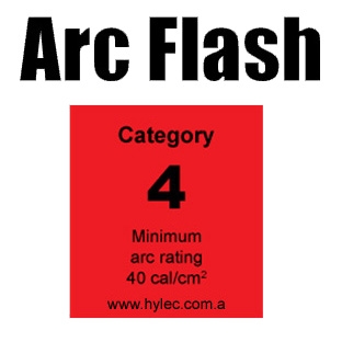 Arc Flash HRC 4 Category  Minimum PPE rating of 40 cal