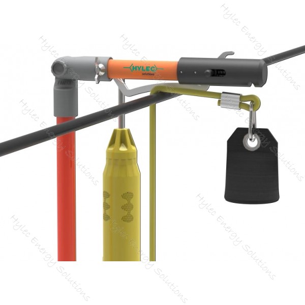 Stick attachment to drop rope over OHL