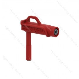 606MG6.6-IEC3IV-R 6mm right-angle magnetic adapter – Red