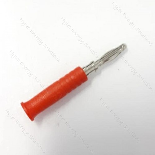 211-R 2mm banana plug with fixed insulator Red