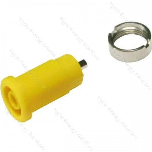 3270-C-Y Yellow 4mm Banana Socket with 2mm soldering hole