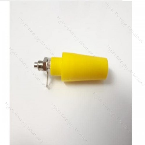 3283-F-J Yellow 4mm Banana Socket M6 Hex nuts
