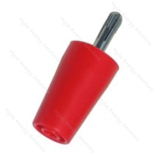 3300-IEC-R Red 4mm adapting socket with expansion