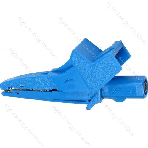 5004/LM-IEC-Bl Blue Safety crocodile clip 20A