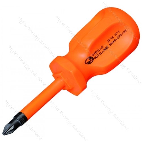Sibille Outillage Insulated Stubby Screwdriver Pozidriv 6mm