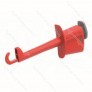 6001-M5-R Rigid test clips with insulated hook Red